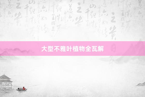 大型不雅叶植物全瓦解